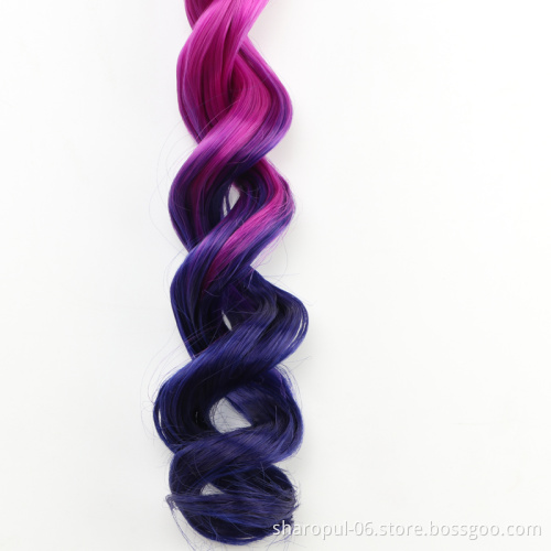 Spiral  braiding hair extension 24inch 100gram no tangle Jumbo crochet braid style afro kinky hair bulk